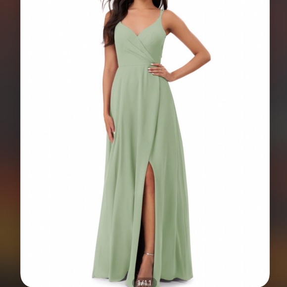 Sage Green Bridesmaid Dress - Picture 2 of 5
